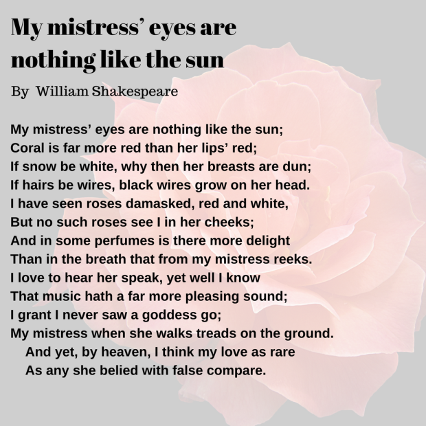 My mistress_ eyes are nothing like the sun